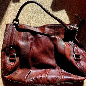 Fossil leather handbag